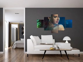 Obraz - Spojrzenie młodej kobiety (125x70 cm)