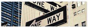 Obraz - New York ONE WAY (170x50 cm)