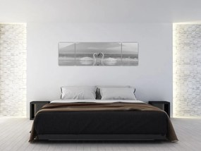 Obraz - Zakochane łabędzie (170x50 cm)