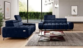 Sofa kanapa PALLADIO z elektrycznym systemem rozkładania siedziska regulowane zagłówki WERSAL