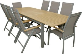 Doppler EXPERT WOOD - ogrodowy aluminiowy fotel regulowany