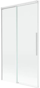 Mexen Rox parawan nawannowy 2-skrzydłowy rozsuwany 100 x 150 cm, transparent, biały - 8C9-100-001-20-00