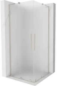 Mexen Velar L Duo kabina prysznicowa rozsuwana 80 x 80 cm, szron, nikiel szczotkowany - 871-080-080-02-33-97