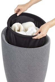 Pufa CANDY GREY - kosz na pranie, 2w1, WENKO
