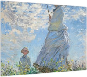 Obraz - Claude Monet, Woman with a Parasol - Madame Monet and Her Son, reprodukcje (70x50 cm)
