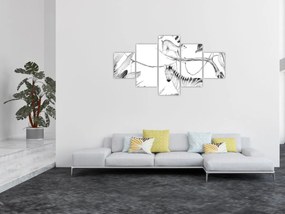 Obraz - Akwarelowa dżungla (125x70 cm)