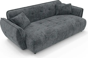 Ciemnoszara sofa z tkaniny szenilowej 250 cm Nelia Big – Ropez