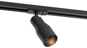 Nowoczesny czarny reflektor do systemu szynowego jednofazowego - Iconic Kohua