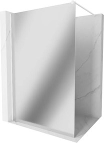 Mexen Kioto ścianka prysznicowa Walk-in 100 x 200 cm, lustro 8 mm, biała - 800-10-101-20-50