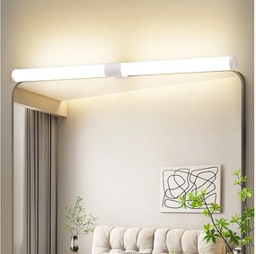 NETTLIFE 8W 60CM LED Lustro Łazienkowe Światło Białe Ścienne Lampa Łazienkowa Zacisk Wodoodporny IP44 4000K