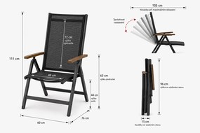 Doppler EXPERT WOOD Plus regulowany fotel ogrodowy