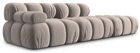 Jasnobrązowa aksamitna sofa modułowa 282 cm Bellis – Micadoni