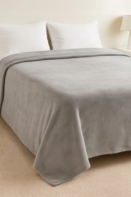 Koc Szary Gładki 160x200cm Miękki Ciepły Przytulny do domu salonu sypialni