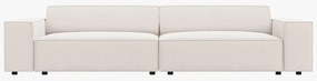 OUTLET Sofa 4-osobowa jasny beż tkanina strukturalna 244x102x70 Jodie od Micadoni