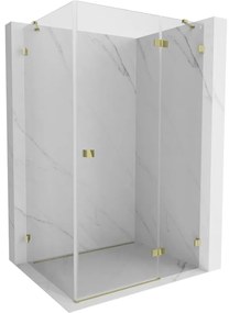 Mexen Lunar kabina prysznicowa uchylna prawa 85 x 90 cm, transparent, złota - 834-085-090-50-00-P