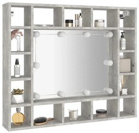 Toaletka z oświetleniem i przegródkami beton - Eda