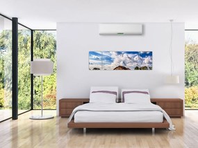 Obraz pola słoneczników (170x50 cm)