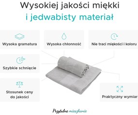 Zestaw ręczników CARRARA 30x30 cm jasnoszary 100% bawełna, 3 szt.