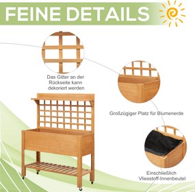 Outsunny podwyższona grządka stół do przesadzania stół do kwiatów stół ogrodniczy szklarnia balkon ogród