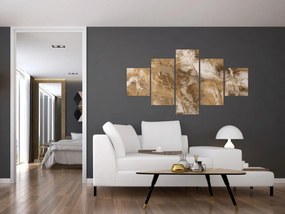 Obraz - Brązowa abstrakcja (125x70 cm)