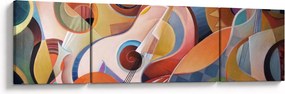 Obraz - Muzyczny abstrakt (170x50 cm)