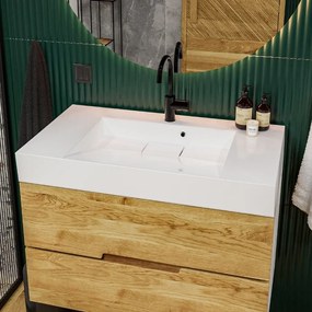 Umywalka z konglomeratu nablatowa prostokątna 70 x 50 cm ESCADA