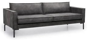 Ciemnoszara sofa ze sztucznej skóry Scandic Rate