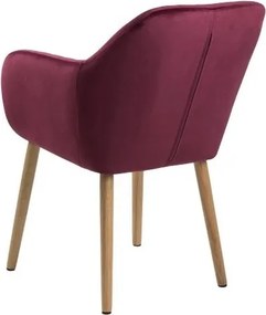 Skandynawskie krzesło do jadalni z tkaniny welurowej Emilia Velvet