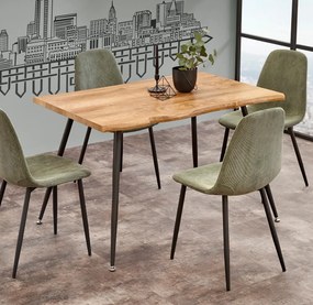 Loftowy stół na czterech nogach z nierozkładanym blatem Larson