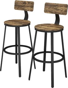 Stołki barowe rustykalny dąb 34x55x102 caracas