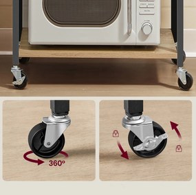 Stolik pomocniczy na kółkach z 3 półkami TAYLOR ARTISAN 60x40 cm