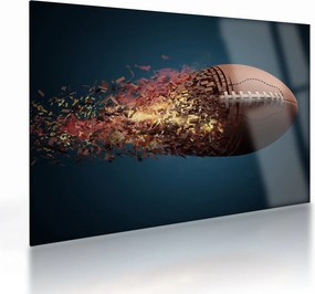 Obraz na szkle - Piłka do rugby w akcji (70x50 cm)