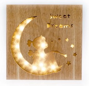 Drewniana świetlna dekoracja Dakls Sweet Dreams