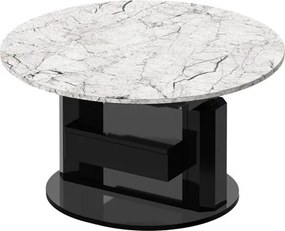 Regulowany ławostół z szufladą Primo Max imitacja marmuru połysk