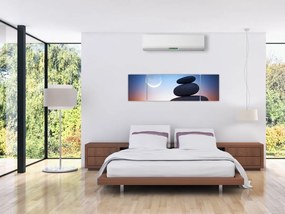 Obraz ułożonych kamieni jeden na drugim (170x50 cm)