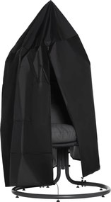 Outsunny pokrowiec na fotel wiszący wodoodporny 115x115x190 cm czarny | Aosom PL