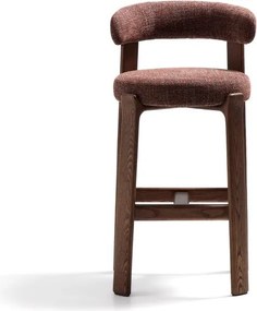 Brązowy/w ciemnym naturalnym kolorze hoker z litego drewna jesionowego (wysokość siedziska 75 cm) Granite – Kave Home