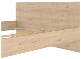 Łóżko dwuosobowe w dekorze dębu bez stelaża 180x200 cm w naturalnym kolorze Naia – Tvilum