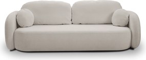 Masseno Sofa AMICO z funkcją spania i pojemnikiem na pościel, Rozkładana sofa - Jasnoszary, SICURO 65
