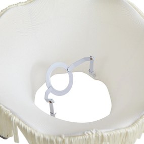 Abażur z tkaniny beżowy z białym wnętrzem 31,5/15/14 - Heritage Retro