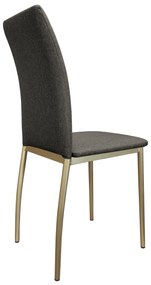 Krzesło tapicerowane ALAN stelaż złoty Sawana 05