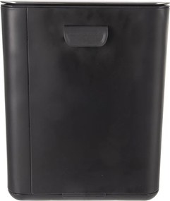 Czarny kosz na śmieci z pedałem ze stali nierdzewnej 20 l Black – Orion