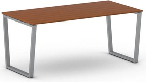 Biurko PRIMO IMPRESS, 180x90 cm, szaro-srebrna podstawa, czereśnia