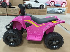 AIYAPLAY Dziecięcy quad elektryczny 6V z akumulatorem litowym, funkcja jazdy do przodu, sterowanie przyciskiem na kierownicy 1,5-2 lata jasnoczerwony | Aosom PL