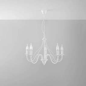 Żyrandol MINERWA 5 biały SOLLUX  LIGHTING