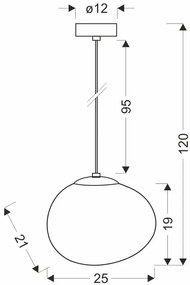 Nowoczesna lampa wisząca z białym kloszem 25 cm - D204 Luxtes 3X