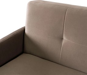 Sofa z Funkcją Spania CUBA Rozkładana Wersalka Dwuosobowa Beżowa Nowoczesna do Salonu