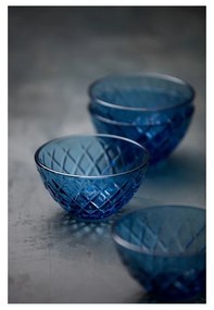Niebieskie szklane miski zestaw 4 szt. 325 ml Sorrento – Lyngby Glas