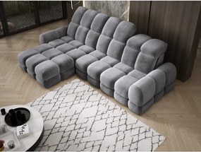 Narożnik TOLLO MINI S Lewostronny Elektryczna regulacja Salvador 14 kolor Szary WERSAL