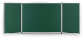 Tablica kredowa ceramiczna zielona składana, magnetyczna, 2400 x 900 mm